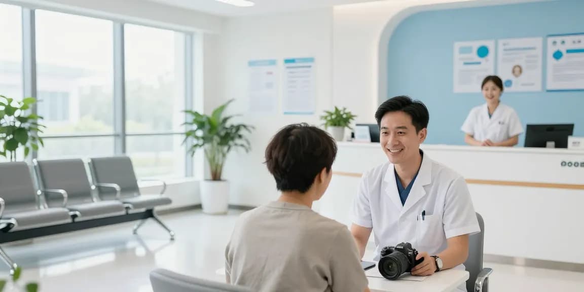 Hair transplant Istanbul consultation at a modern health clinic with a compassionate doctor.