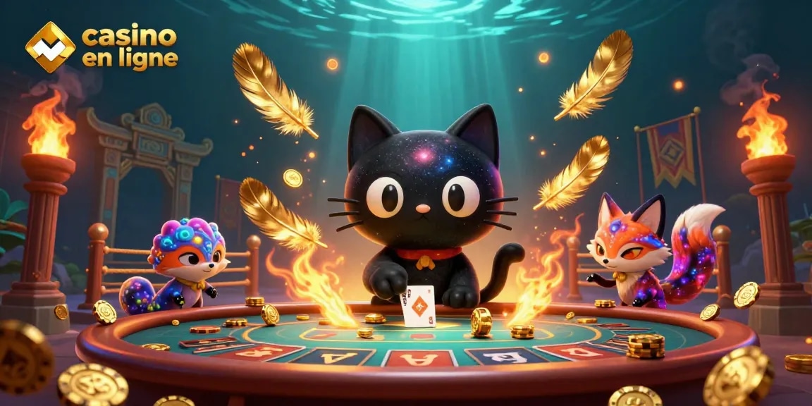 Jouez à des jeux passionnants de casino en ligne avec des personnages animés dans un tableau cosmique.