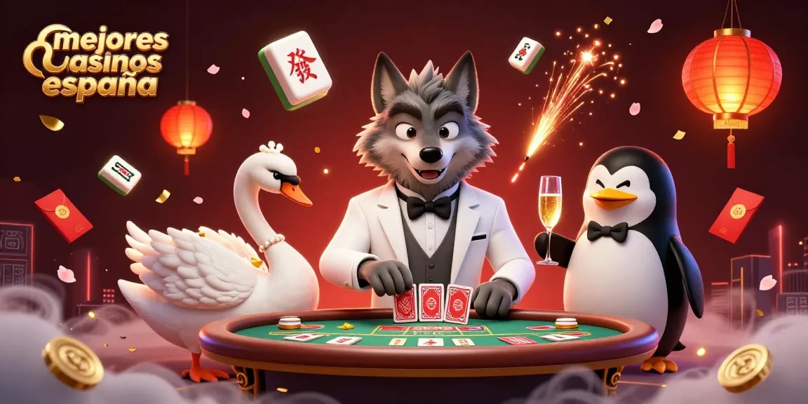 Mejores casinos España: Gana en la mesa de baccarat con un elegante zorro y una hermosa cisne.