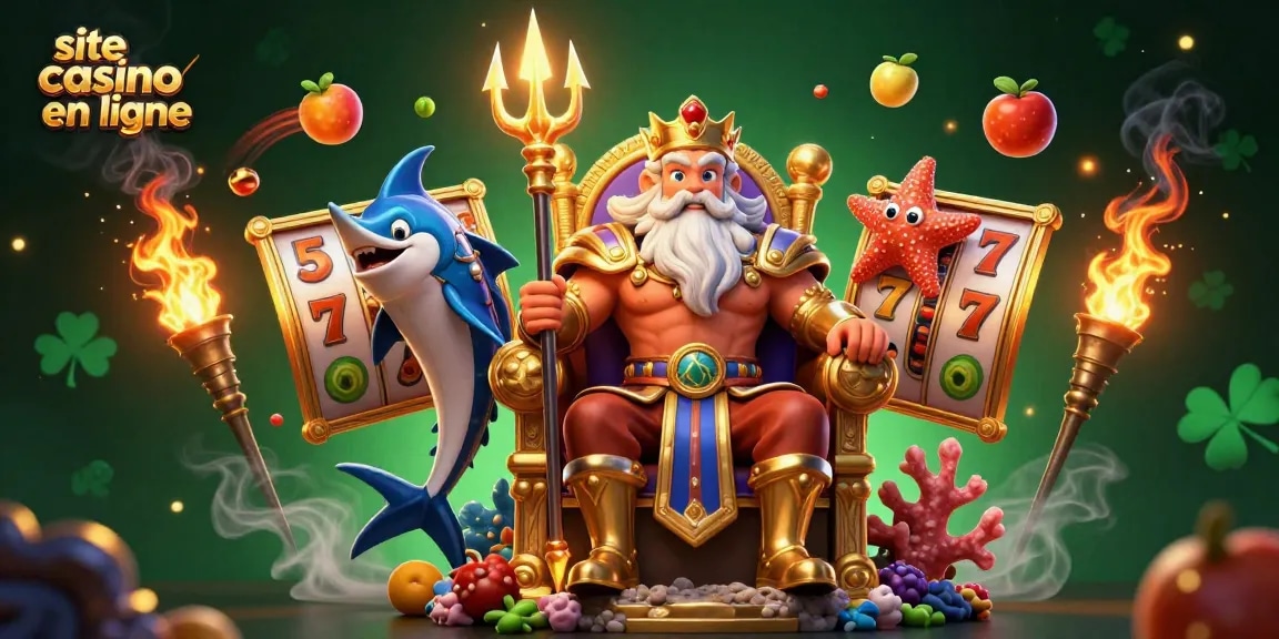 Plongez dans l'univers captivant d'un site casino en ligne avec Neptune et des machines à sous.