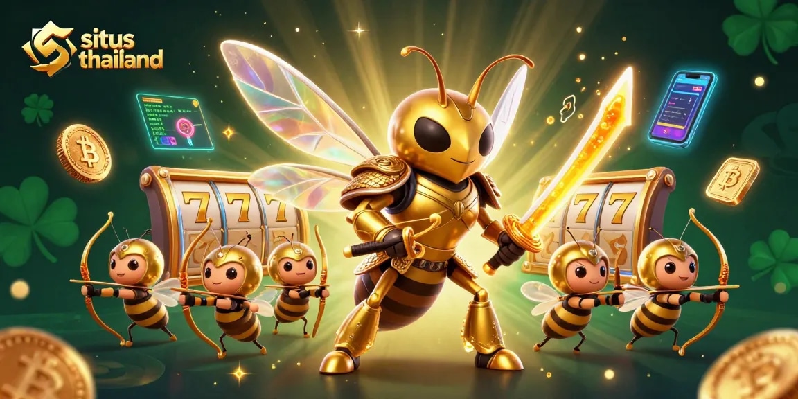 Experience exciting gameplay on situs thailand with golden hornet samurai and crypto elements.