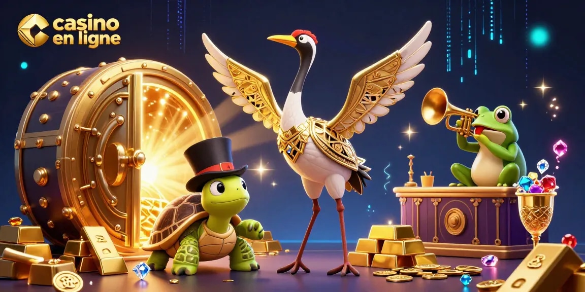 Découvrez l'excitation du casino en ligne avec des personnages animés dans un décor glamour.