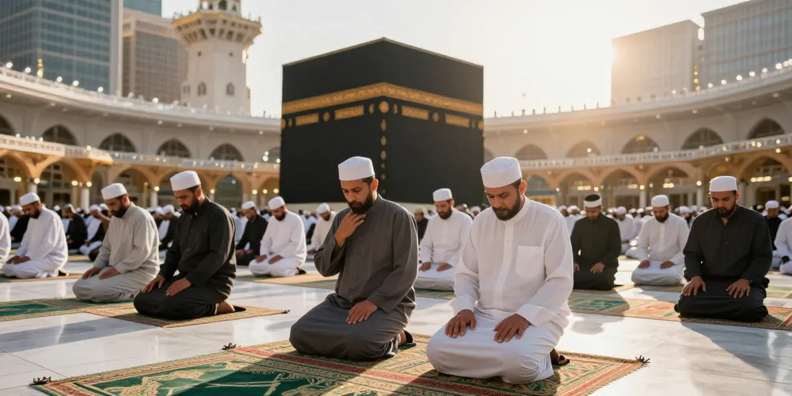Umroh Itikaf experience at Masjidil Haram during Ramadan, spiritual journey, community gathering, prayer atmosphere.
