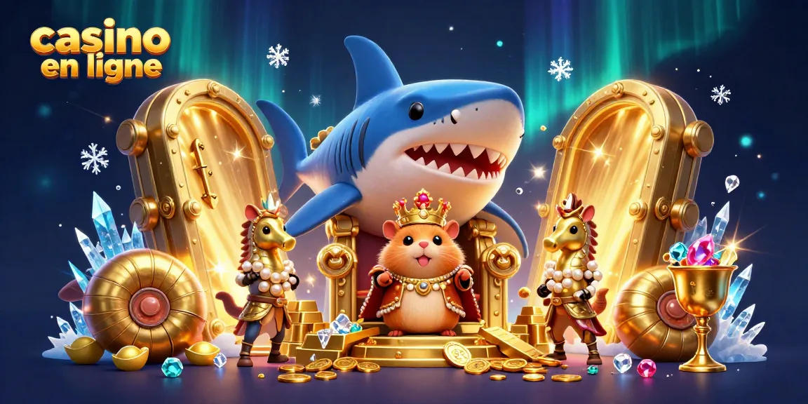 Jouez au casino en ligne et découvrez un royaume magique avec un roi hamster et des gardes séahorse.