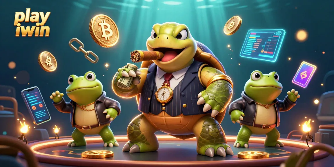 Play iwin with excitement surrounded by vibrant characters and gambling energy in this dynamic illustration.