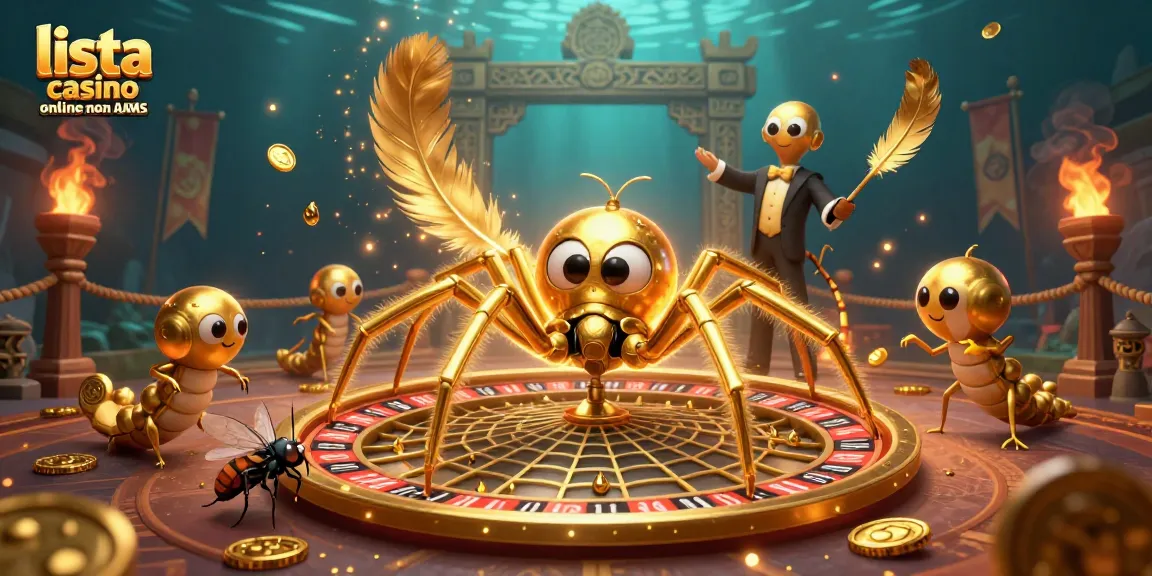 Scopri la lista casino online non AAMS con la collaborazione della ragno d'oro e del croupier centopiedi in una scena spettacolare.