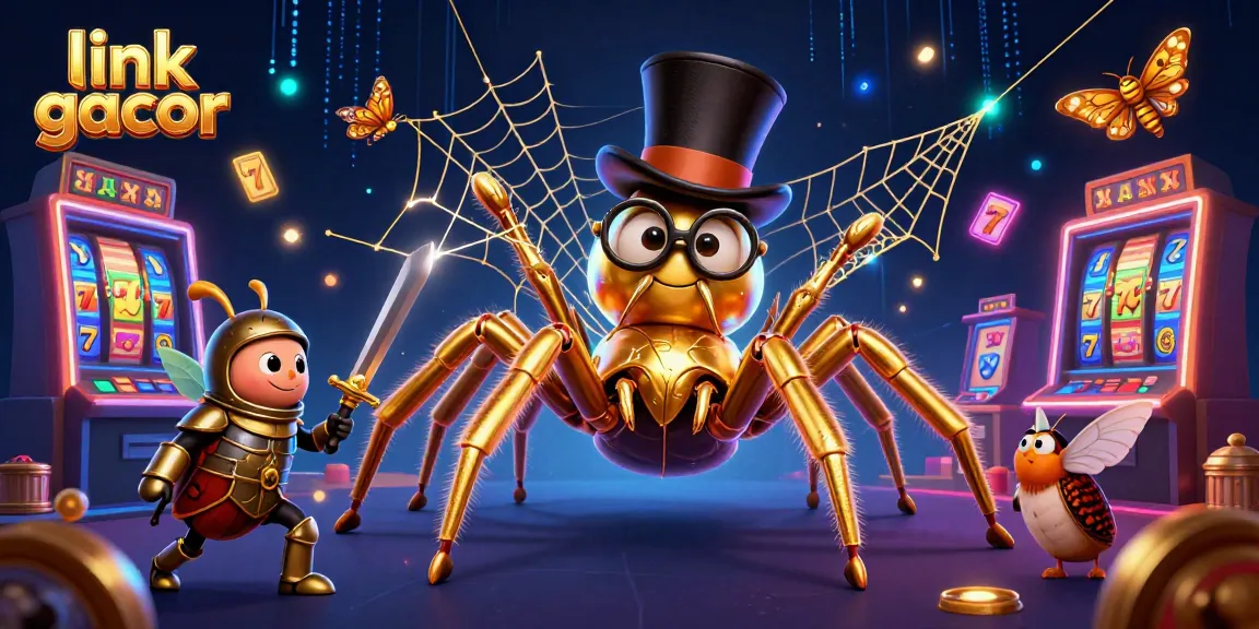 Engage with link gacor strategies through vibrant casino-themed characters in an electrifying scene.