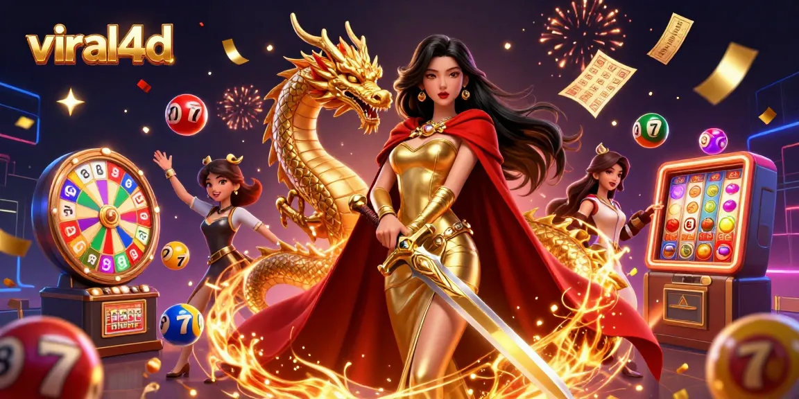 Engage with viral4d's lively lottery scene featuring dynamic elements and vibrant gaming symbols.