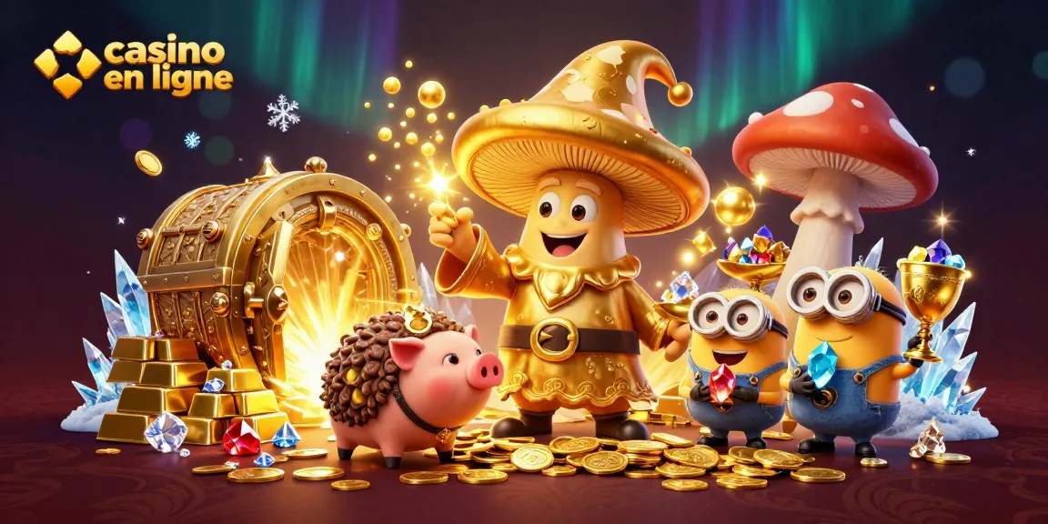 Émerveillez-vous avec l'univers de casino en ligne, où un magicien champignon doré découvre des trésors scintillants.
