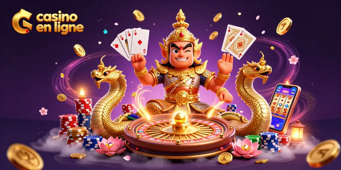 Jouez au casino en ligne avec des jackpots et des machines à sous brillantes.