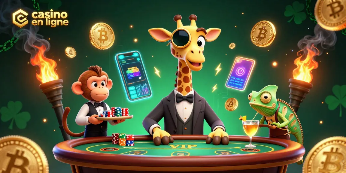 Jouer à un casino en ligne avec des personnages colorés dans une illustration animée, ambiance festive