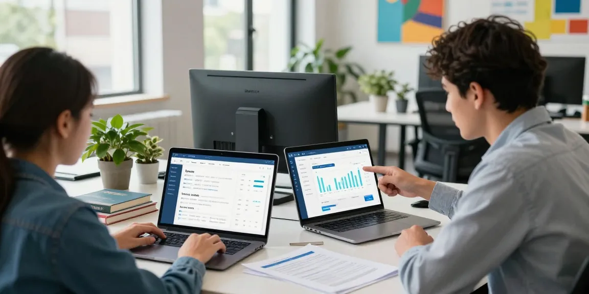 Engineers analyzing an age verification system in a modern office setting, showcasing advanced tech.