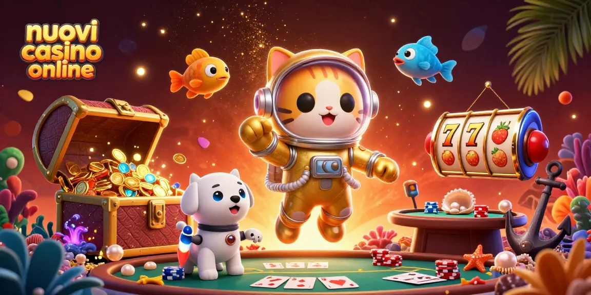 Gioca ai nuovi casinò online intergalattici con un gatto astronauta e un cane robot, con tesori e giochi