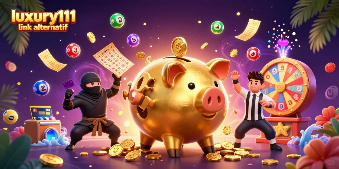 Engage with luxury111 link alternatif in this vibrant casino scene featuring quirky cartoon characters and dynamic game elements.