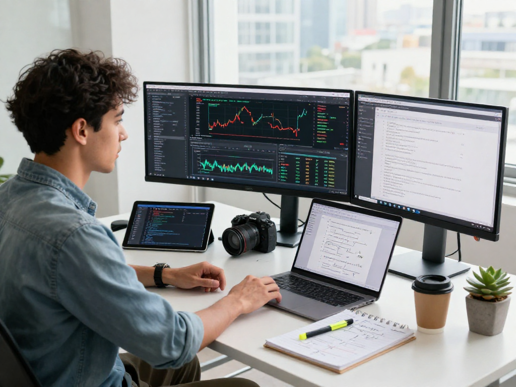 Real-time analysis of the multi-ticker Taiwan stock API in a collaborative development workspace with live data feeds.