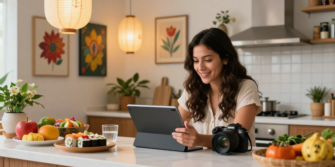 Explore Asian culture in Spanish at https://hanadultalk.com with a woman learning about food and traditions.