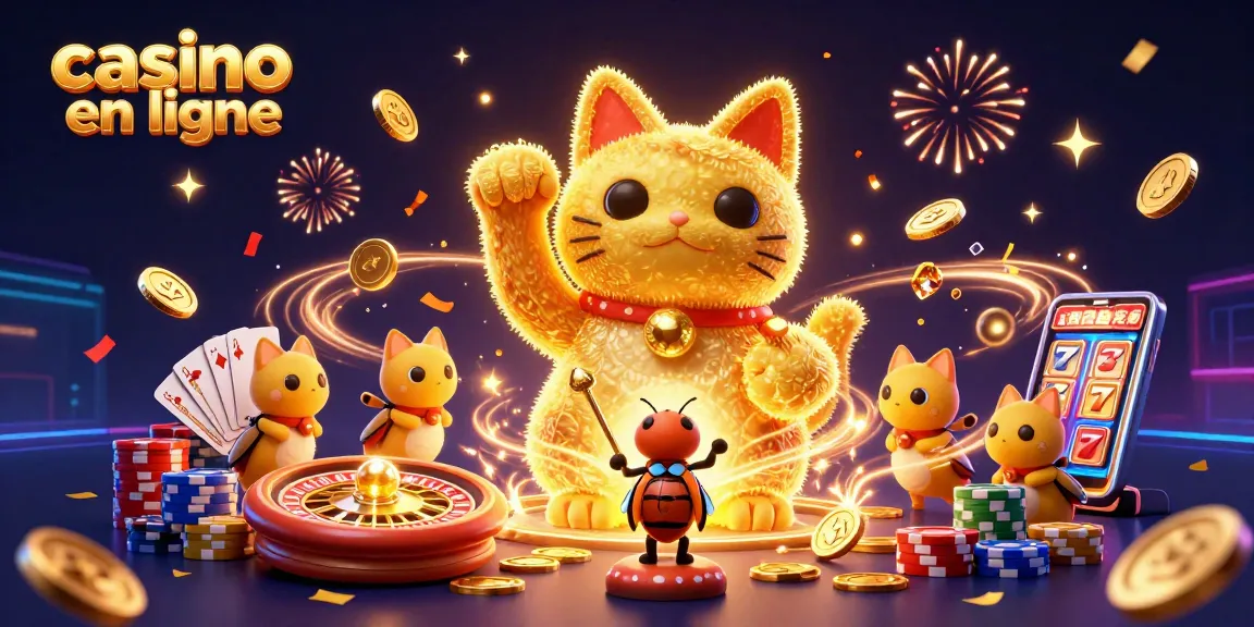 Gagnez avec les jeux de casino en ligne dans une illustration 3D dynamique et colorée