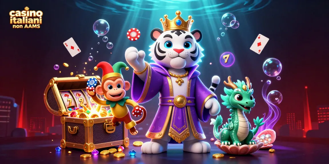giocando a casino italiani non AAMS con anno 2026, tigre, scimmia e drago in un mondo 3D vibrante