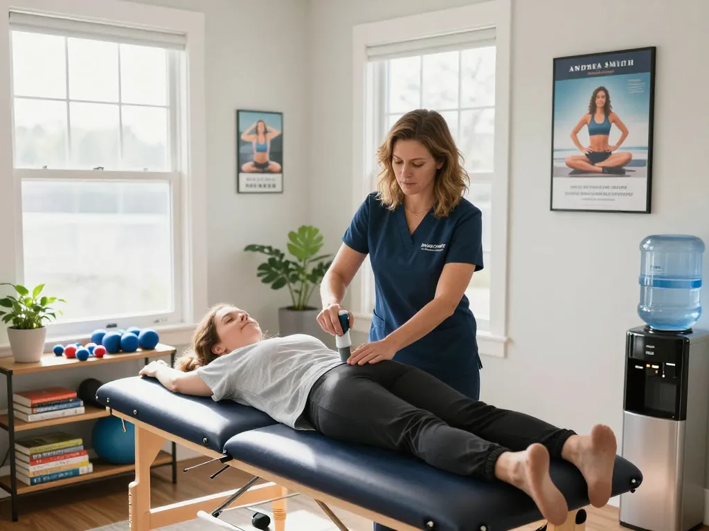 Chiropractor in Westbrook Maine performing brain-based adjustments in a calming office