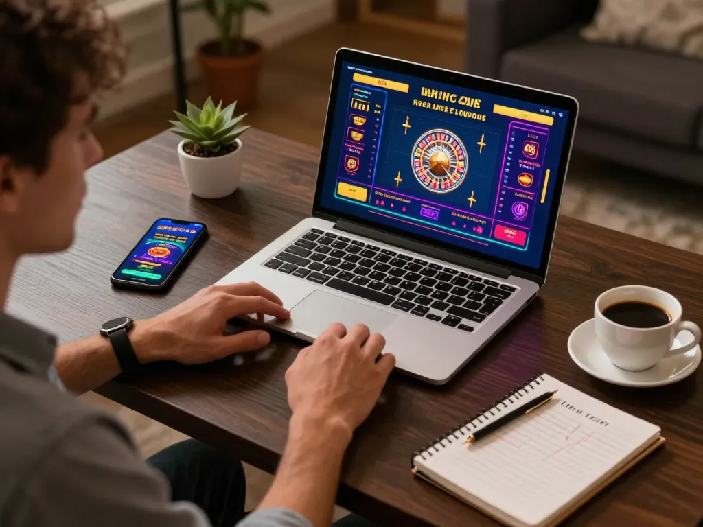 Player enjoying an exciting roulette game on uu88 from a cozy home setup with engaging visuals.