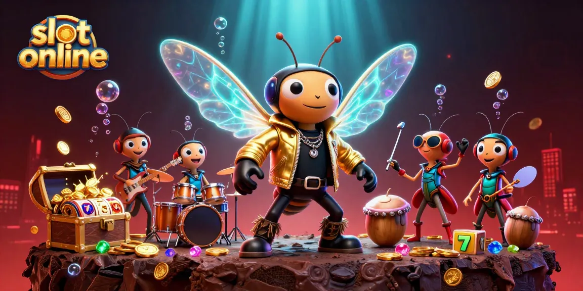 Experience excitement with slot online as the cicada rock star leads a lively casino scene filled with treasures and vibrant game elements.