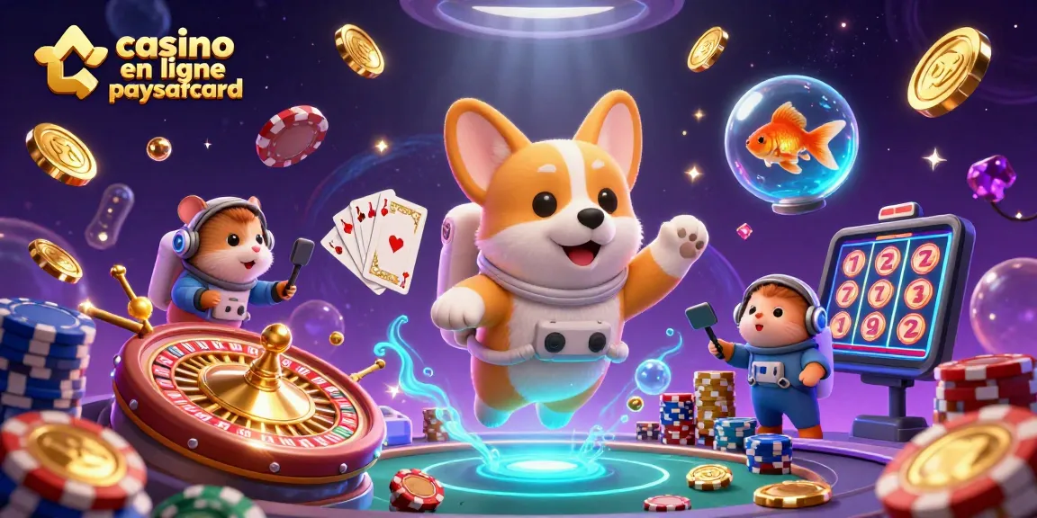 Découvrez un casino en ligne paysafecard avec un corgi astronaute et des pièces d'or flottantes