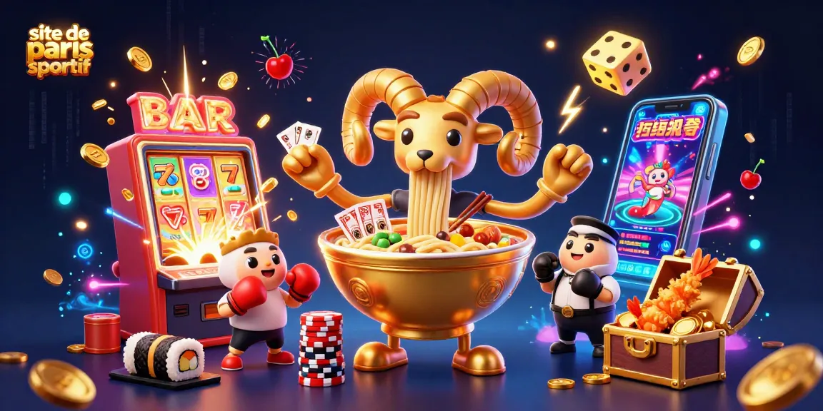 Découvrez le site de paris sportif avec une illustration animée des personnages de casino en action.