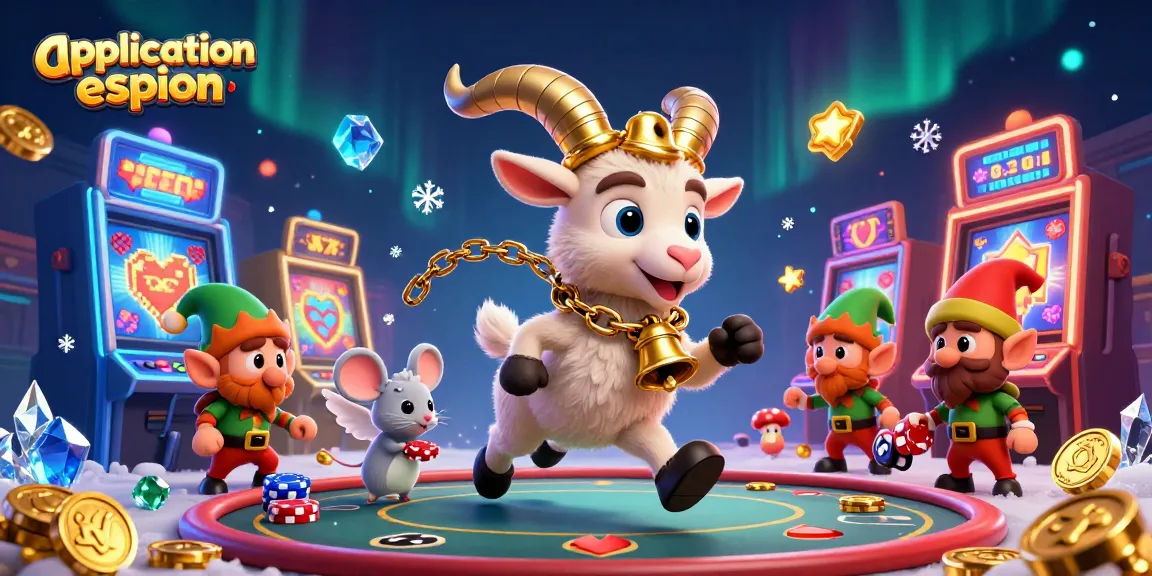 L'application espion surveille les jeux de casino avec un Krampus et des elfes complices.
