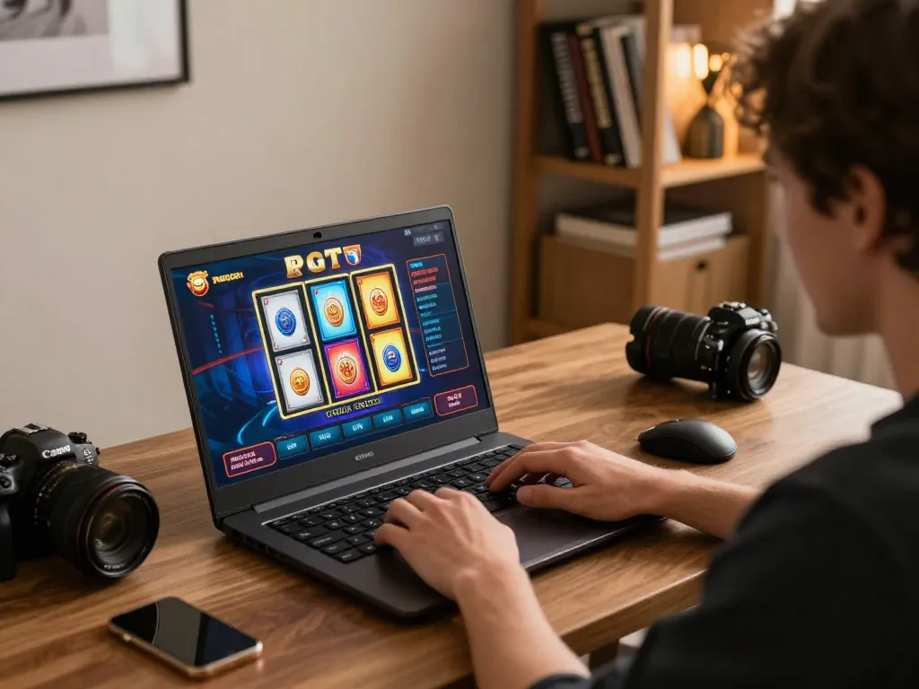 Engaging in strategic gameplay on lc88 trang chu from a cozy home office setup