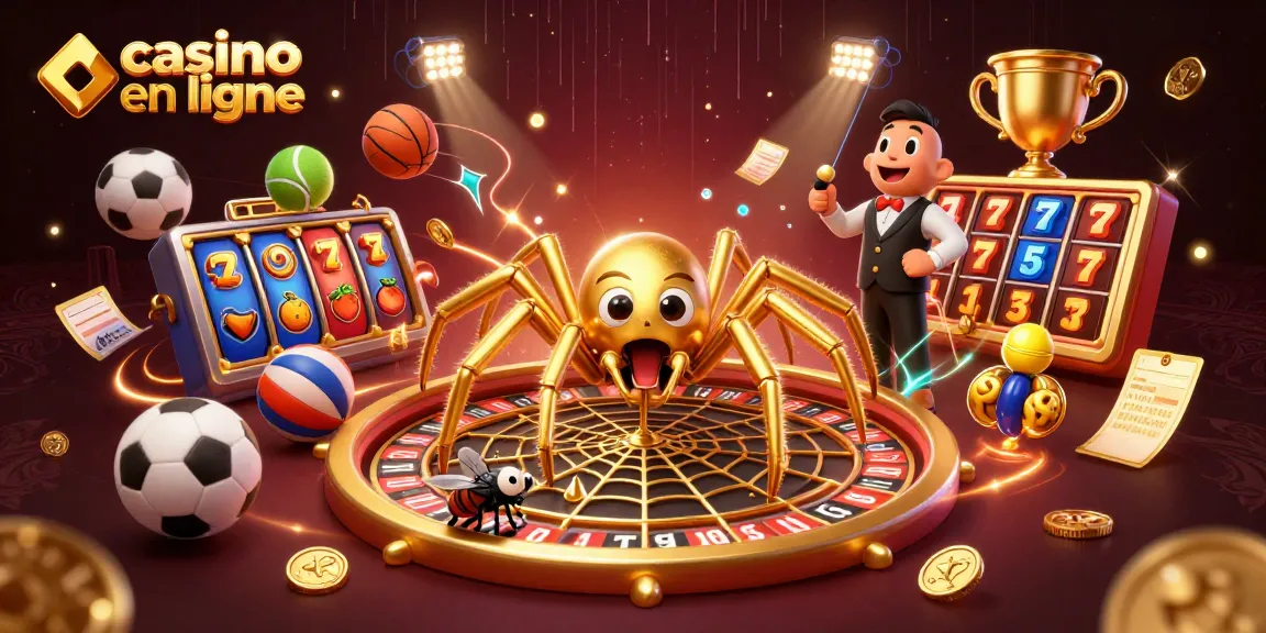 Les mises au casino en ligne avec une araignée dorée et des éléments de jeu uniques