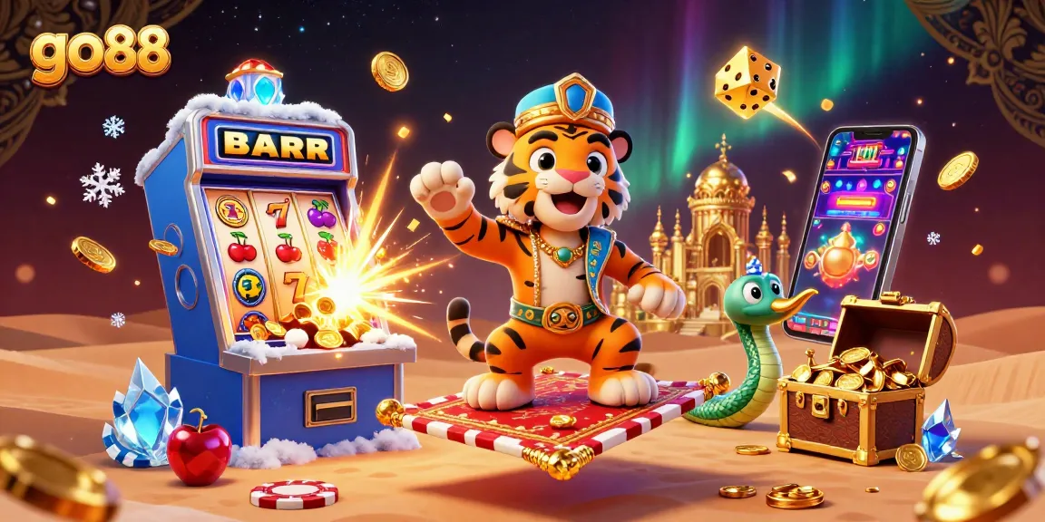 Experience the excitement of go 88 with a vibrant casino scene, filled with dynamic game elements.