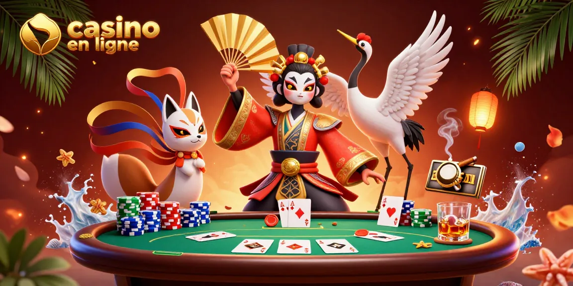 Gagnez au casino en ligne avec une illustration de guerriers et éléments de poker