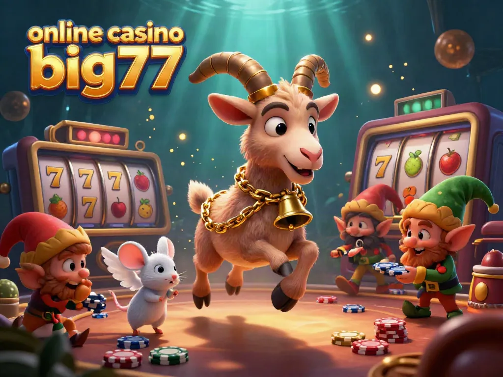 Experience thrilling action in the online casino big777 with festive characters and jackpot excitement in a rich 3D scene.