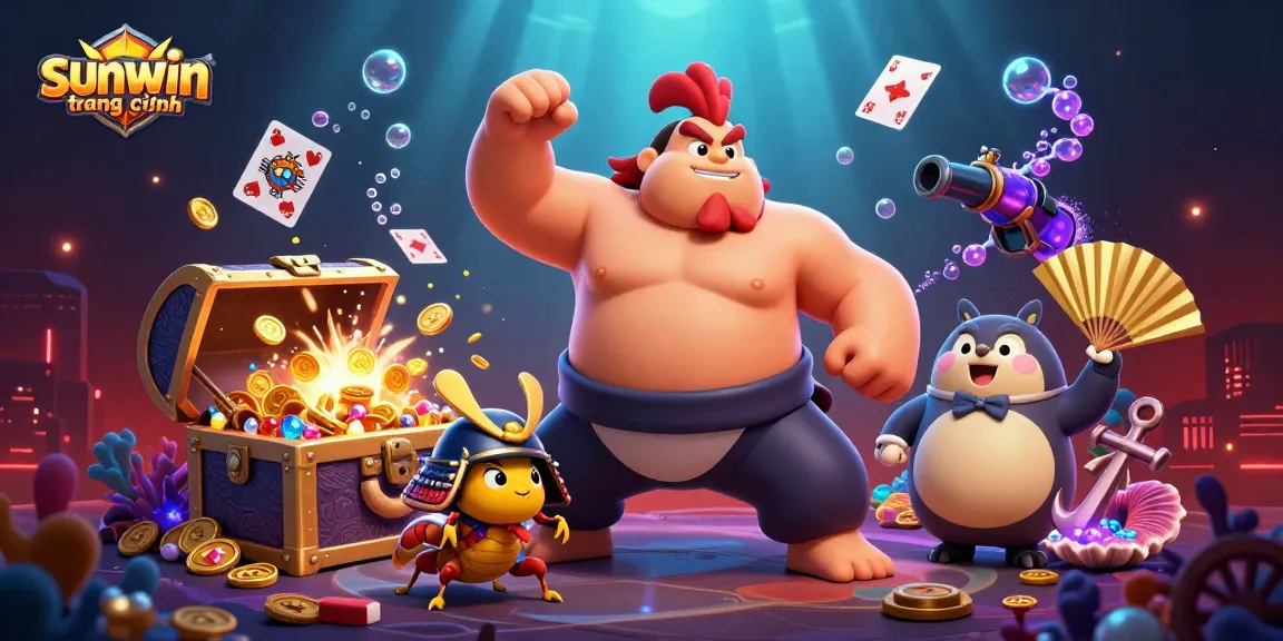 Experience thrilling action with sunwin trang chính featuring powerful characters amidst underwater treasures.