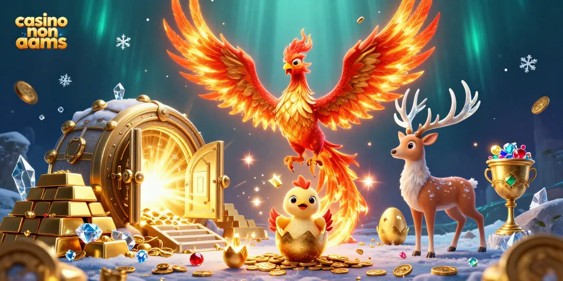 Giocatori che si divertono nei casinò non AAMS con animali mitologici e ricchezze dorate.