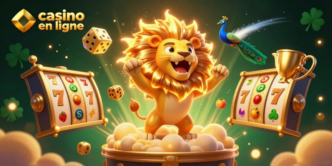 Jouez en ligne aux jeux de casino avec des machines à sous vibrantes et des éléments dorés