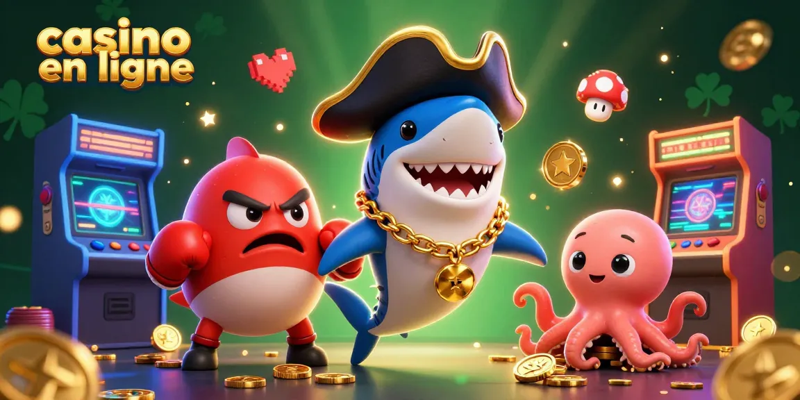 Vivez l'excitation du casino en ligne avec des personnages de bande dessinée colorés et des éléments emblématiques.