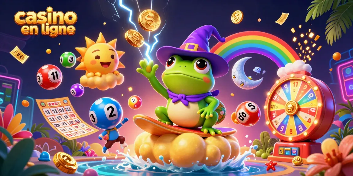 Explorez le monde fascinant de casino en ligne avec des pièces d'or et des éléments de jeu vibrants.