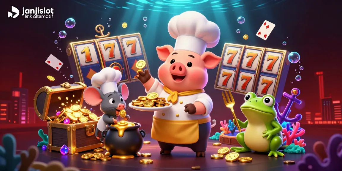 Play exciting games and uncover treasures at janjislot link alternatif with this vibrant casino scene.