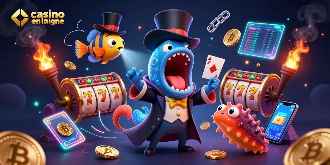 Magie dans le casino en ligne avec un poisson profond et des éléments de jeu scintillants