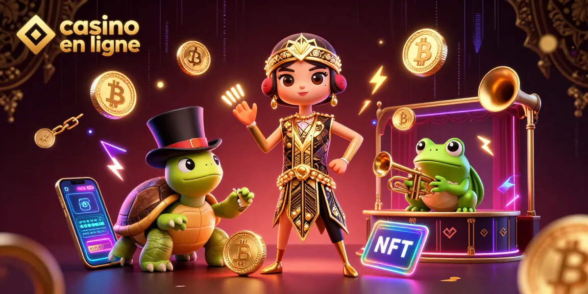 Découvrez des jeux passionnants dans un casino en ligne avec une scène colorée d'animation 3D.