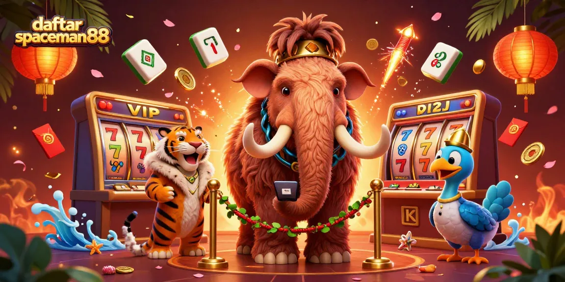 Experience the excitement of gambling on daftar spaceman88 with playful characters at a vibrant casino