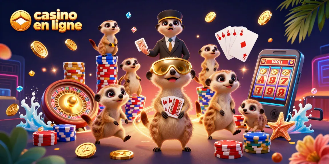 Jouez au casino en ligne avec nos suricates détectives et un effet scintillant de pièces d'or.