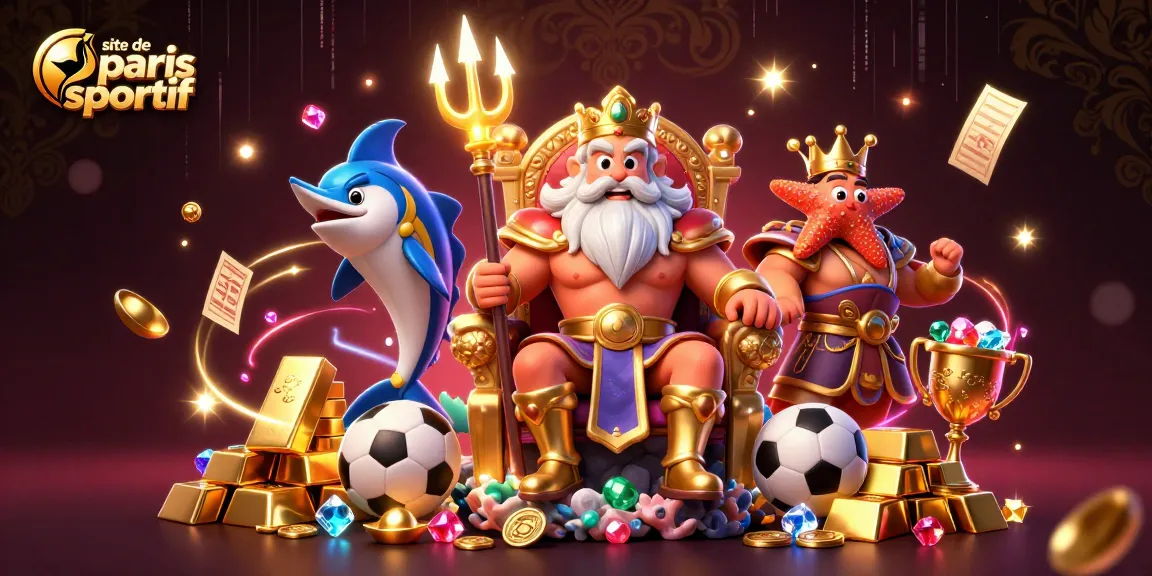 Pariez sur le site de paris sportif avec Neptune et son trésor animé rempli de gains.